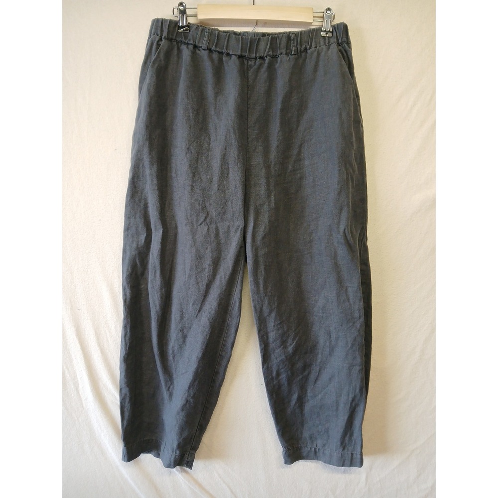 Poetry 100% linen anthropologie tailored trousers pants size 8
